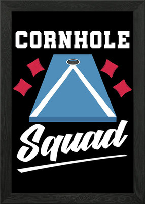 Cornhole Player Team Bean gerahmtes Wandbild Poster Leinwanddruck Bild
