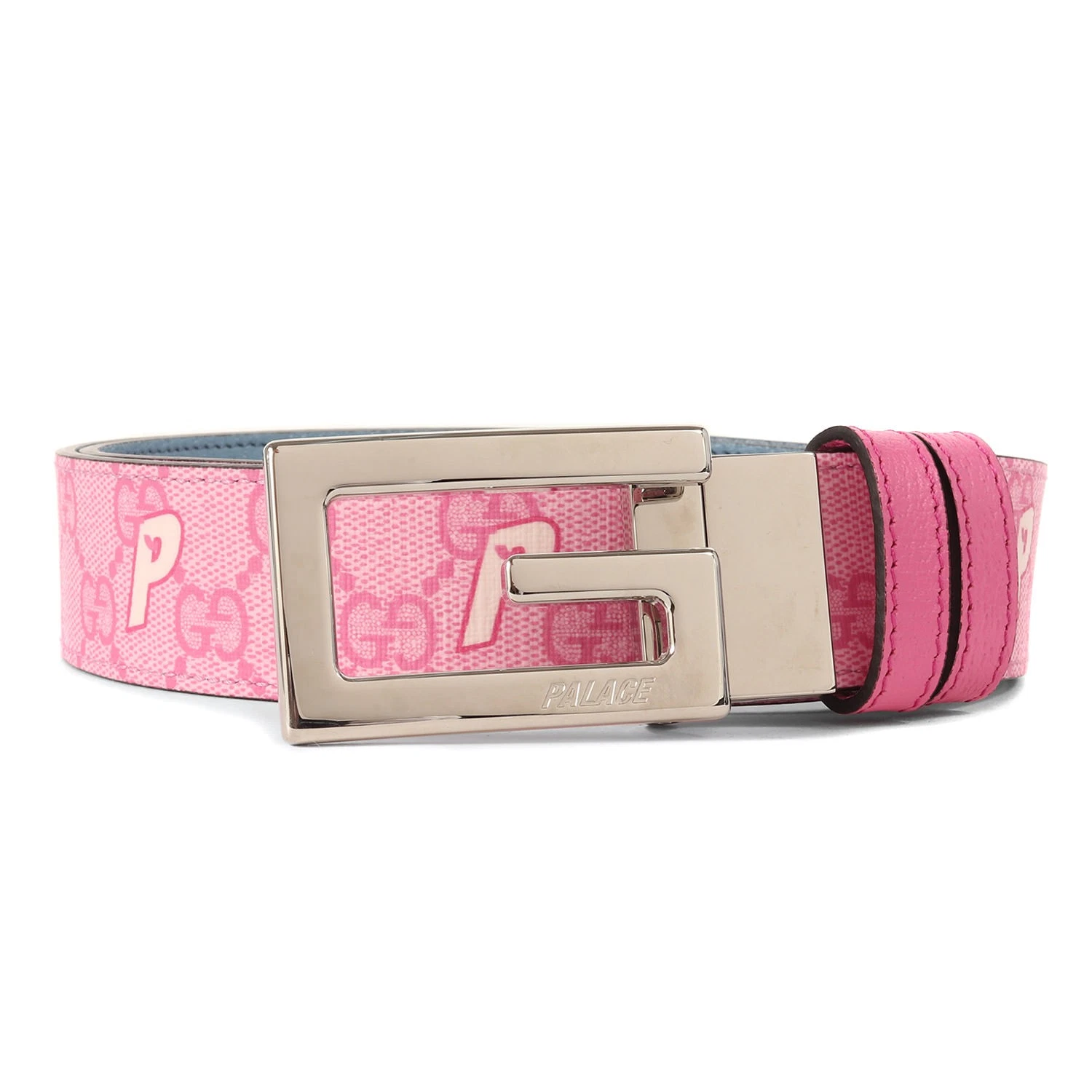 Gucci Taille 85 34 22Aw Palace G Boucle Carrée Gg P Supreme Toile Cuir Reversi