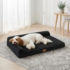 Orthopedic Dog Bed Large Sized 36X24, L:36x24x3.5 IN, Black