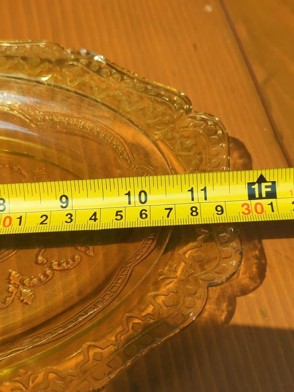 Lot of 3 Federal Patrician Spoke Amber Double Handled Bowl & Platter Depression