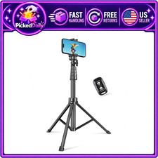 62" Extendable Phone Tripod Selfie Stick with Wireless Remote - Perfect for Ph