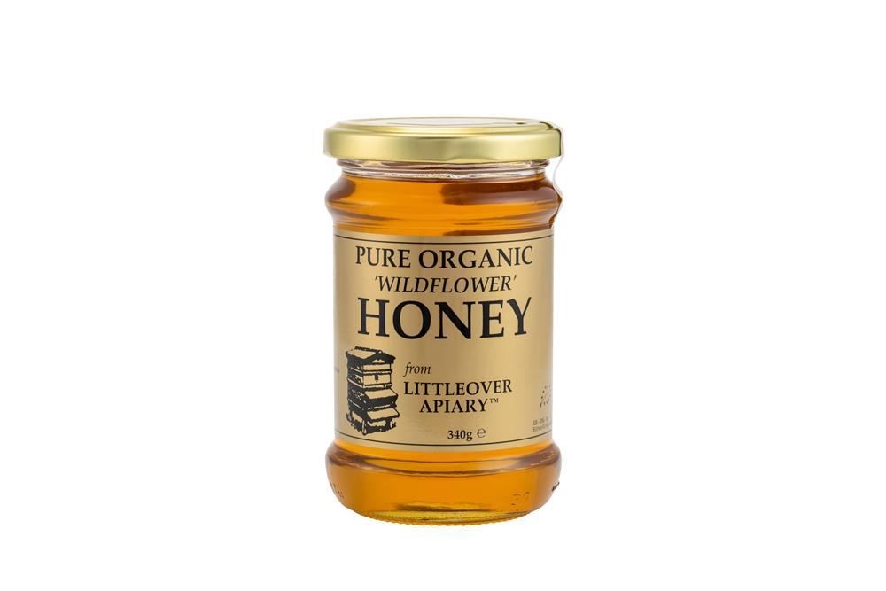 Littleover Apiaries Organic Wildflower Clear Honey 340g - 4 Pack
