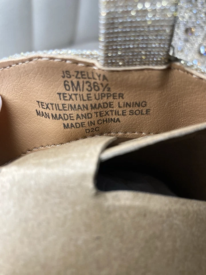 Botas Jessica Simpson para mujer talla 6M tostadas diamantes de imitación occidentales vaquero brillo Foto 3 de 4