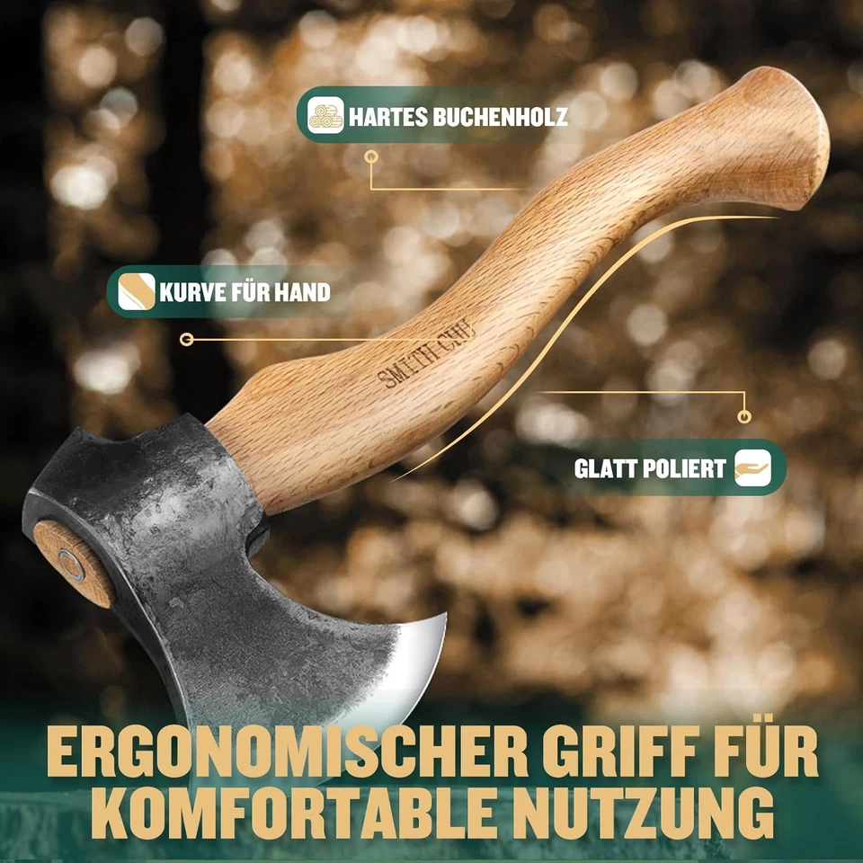 Beil Axt Outdoor Mit Scheide 40CM Äxte Holz Spalten Campingäxte Wikinger Surviva - Bild 3 von 4