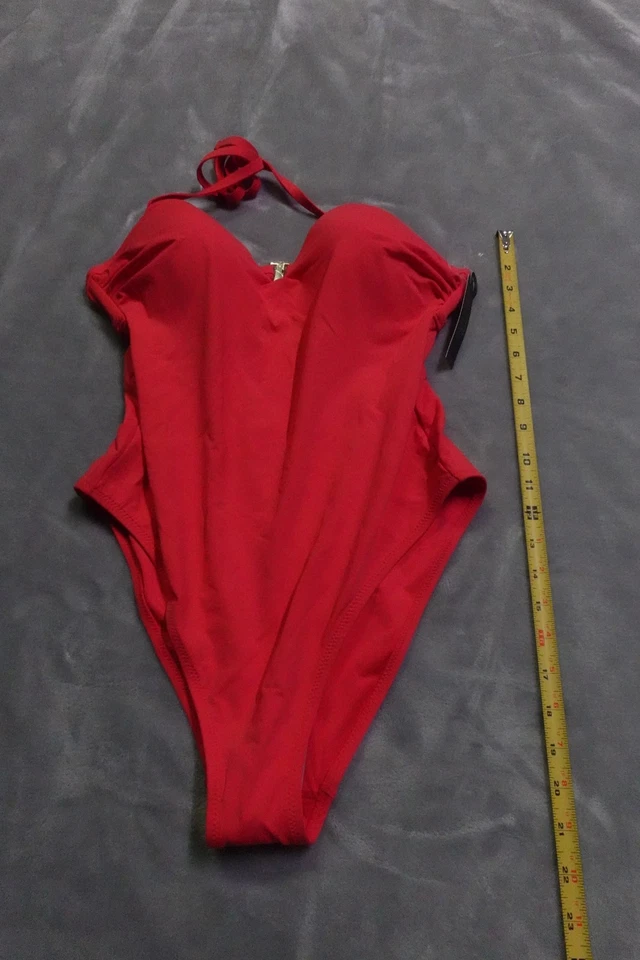Traje de baño Victoria's Secret grande rosa rojo esencial push up descarado de una pieza nuevo con etiquetas Foto 2 de 4