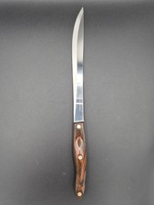 CUTCO 1723 Carver 9" Serrated Knife Classic Brown Handle Double-D Edge USA Made