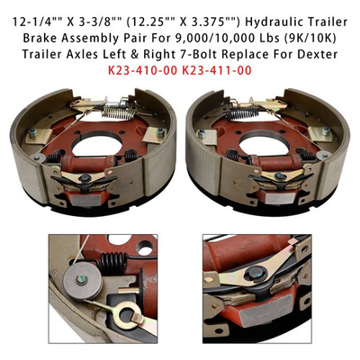 #ad 2PCS 12 1 4quot; X 3 3 8quot; 12.25quot; X 3.375quot; Hydraulic Trailer Brake Assembly $198.94