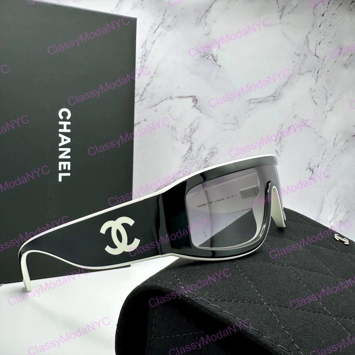 CHANEL Black Wrap Sunglasses for Women for sale | eBay