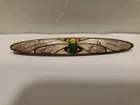 Antique Green, Yellow and Lavender Enamel on Copper Dragonfly 2-1/2 inch Pin