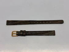 9.5mm Long Gray Genuine Lizard Watch Band - USA