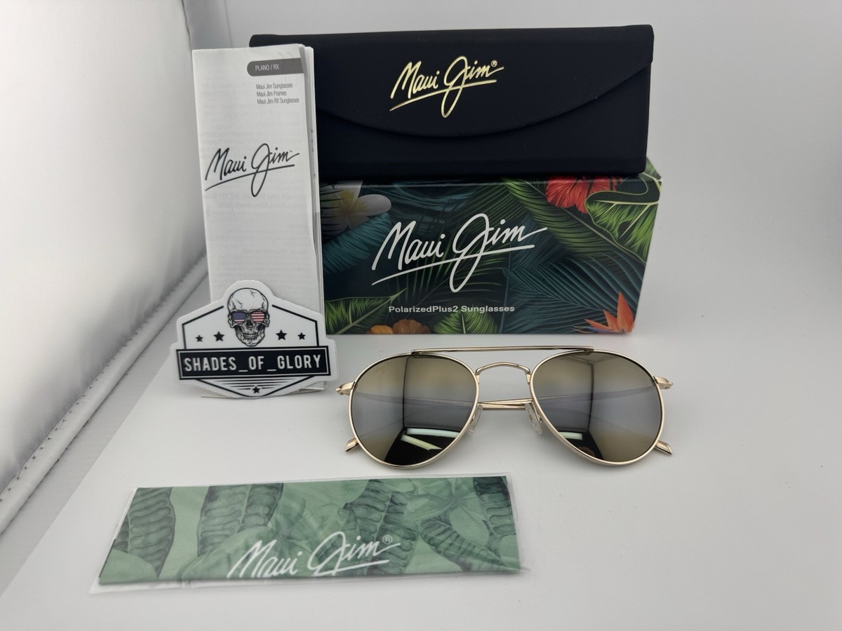 MAUI JIM PISCES MJ H548N-16 GOLD TITANIUM HCL BRONZE 