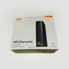 WD Elements 20TB Desktop Hard Drive USB 3.0 (WDBWLG0200HBK-NESN) OPEN BOX