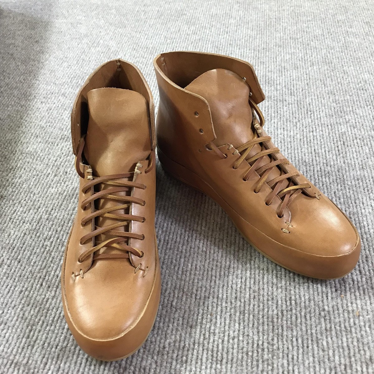 FEIT Hand Sewn High Rubber Shoes Size 38 Semi-Cordovan 