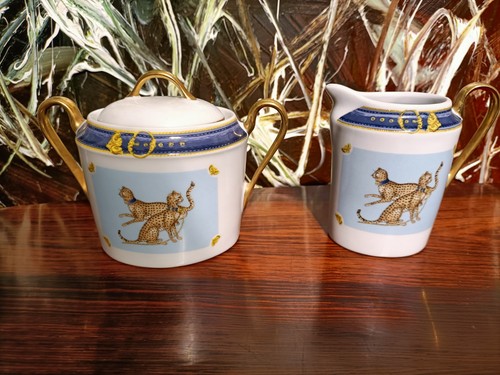 Porcelaine de Paris, Chasses Royales - edles Kaffeeservice / 6 Personen / Gepard - Picture 3 of 8