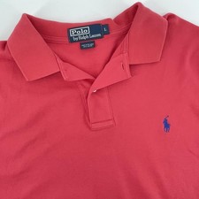 Vintage 90s Polo by Ralph Lauren Polo Shirt Mens L Red Blue Pony Cotton