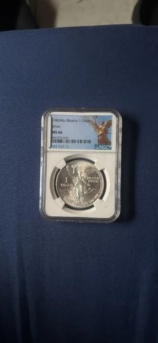 1983 Mexico Silver Libertad 1 Onza 1 ounce Coin NGC MS 66