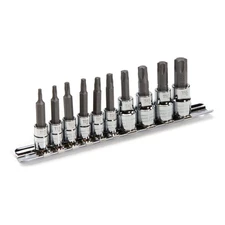 Steelman Pro 10-pc 1/4-in and 3/8-in Drive Torx / Star Hex Bit Socket Set 78362