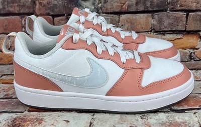 Nike Court Borough Low 2 SE1 Sneakers White Lt Madder Root Sz 6.5 Unisex Youth