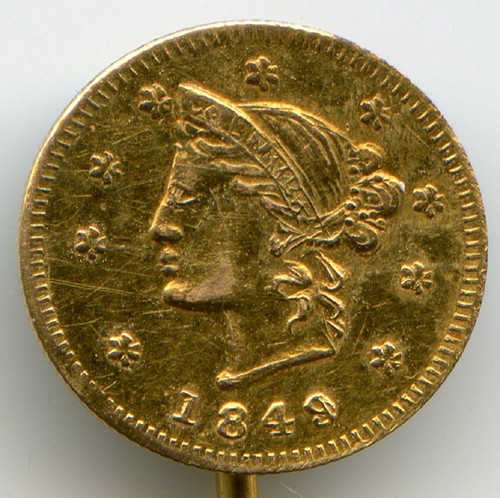 GOLD RUSH! 1849 $1 British Columbia / California Fractional Gold / Greene 332