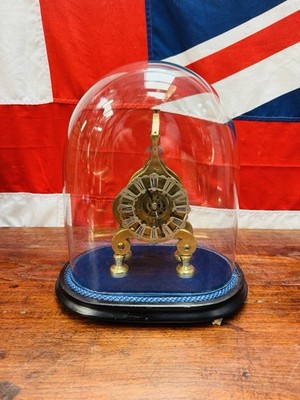 Hervorragende späte 19. Jh. Glas gewölbte französische Messing Single Fusee Skelettuhr (um 1890)