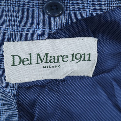 Mens Italian Blazer 38R UK Size DEL MARE 1911 Check Blue Wool Sport Coat Jacket - Picture 12 of 14