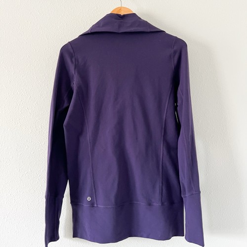 Lululemon Athletica In Stride Jacke Damen 8 lila durchgehender Reißverschluss hoher Kragen aktiv - Bild 5 von 9