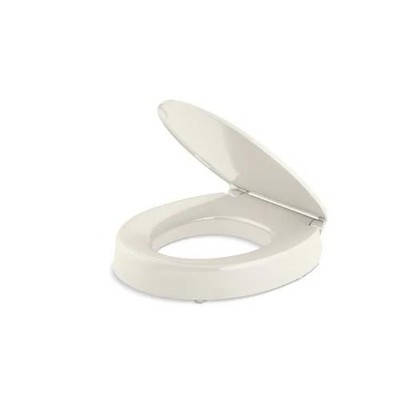 1 PC Kohler '25876-96 Hyten Elevated Quiet-Close Round-front toilet seat, P
