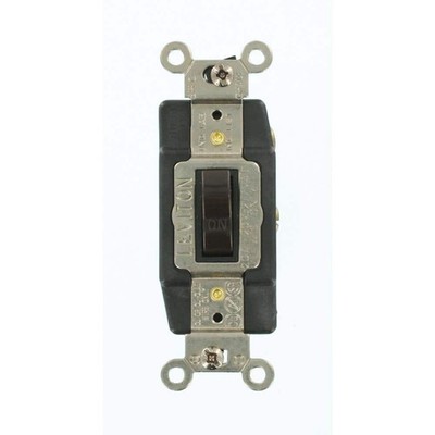 20A Leviton Heavy Duty Toggle Switch, Single-Pole Double-Throw, Brown 1285