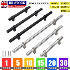 Door Handles Kitchen Cabinet Cupboard Drawer Stainless Steel T Bar Handle Knobs