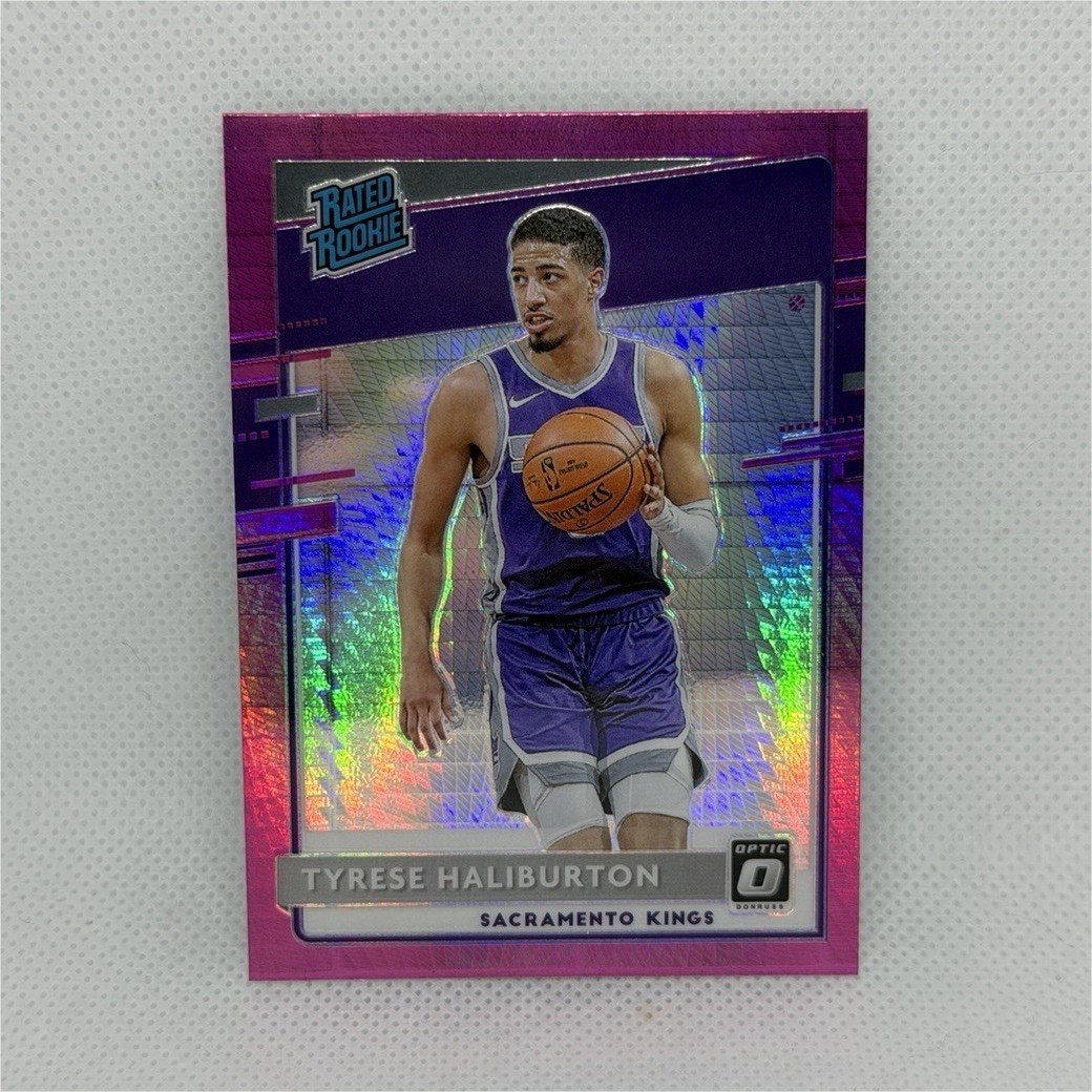 2020-21 Panini Donruss Optic Rated Rookie Pink Hyper Prizm Tyrese Haliburton 162