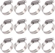 Glarks 20Pcs 304 Stainless Steel Adjustable 21-38MM Range 21-38MM, Silver 