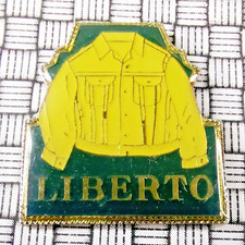 Vintage Liberto France Fashion Denim Jacket Enamel Pin Badge 30mm x 28mm