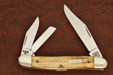 VINTAGE CASE XX USA 1994 MCMXCIV SECOND CUT BURNT BONE 47 WHITTLER KNIFE (27662)