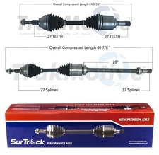 SurTrack Pair Set of 2 Front CV Axle Shafts For Lincoln MKZ 3.7l V6 FWD 2013-16