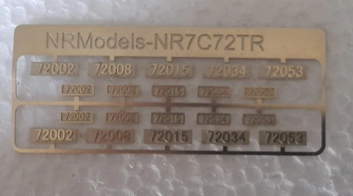 NRmodels 1:160 License Plate 72000 Discontinued
