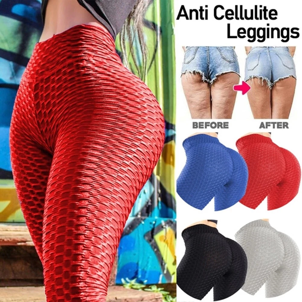 Women Yoga Pants Anti-Cellulite High Waisted Scrunch Push Up Tik Tok Leggings  xx | eBay