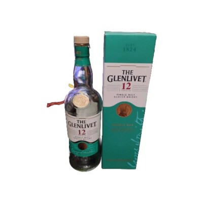 Glenlivet Double Oak 12 yr 750 ml Empty Bottle w/Cork & Box