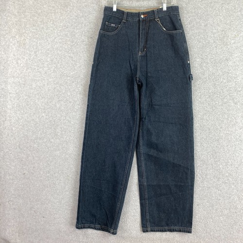 IZOD Jeans Boys 16 Blue Black Carpenter Relaxed Fit Loose Baggy Cotton Denim NWT