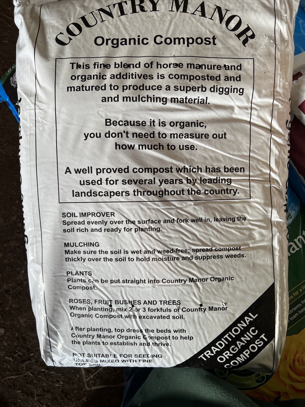 2L shredded horse manure compost country manor bag eBay