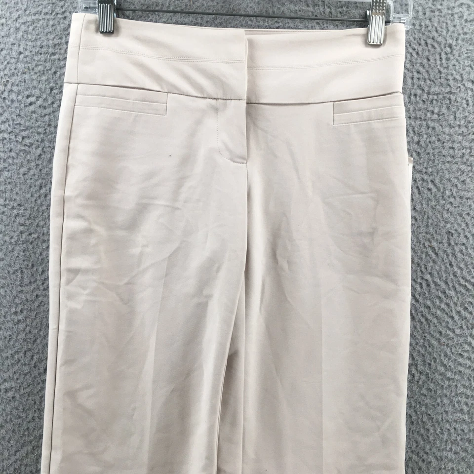 Pantalón de vestir Xoxo Bootcut para mujer 0 (actual 29X32) beige tiro bajo cremallera NUEVO Foto 2 de 4