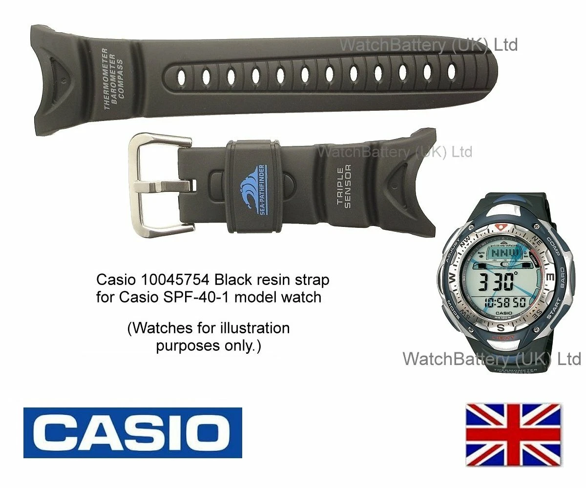 Genuine CASIO Watch Strap Band for Casio SPF-40, SPF-40-1V watch 10045754 BLACK |