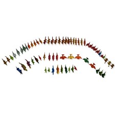 Huge Lot of 70 Set Dinosaurs Miniature Animal Figure Toys 2-7" Plastic