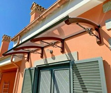 Pensilina Tettoia in Legno -pensiline legno lamellare su misura MOD.LEGNO STELLA