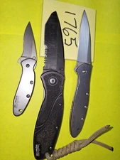 3 ASSORTED KERSHAW KNIVES   U.S.A.    Camping Fishing     Lot 1765