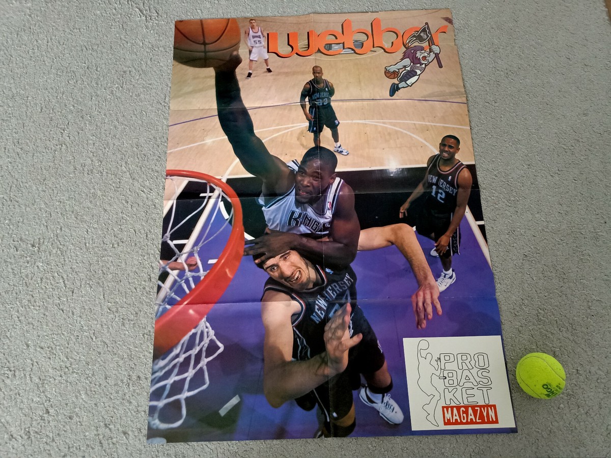 Chris Webber - Sacramento Kings - Vintage Poster 90' 32