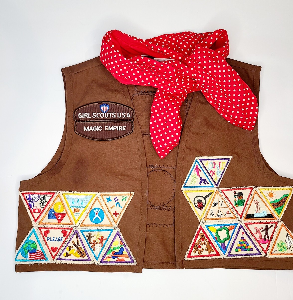 ベスト+ジレ VINTAGE - Girl Scouts USA Patch Design Vest s-l400.jpg