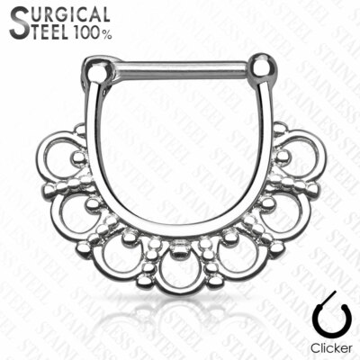 Nasenpiercing Septum Ring Ornament Tribal Piercing Nasenring Chirurgenstahl