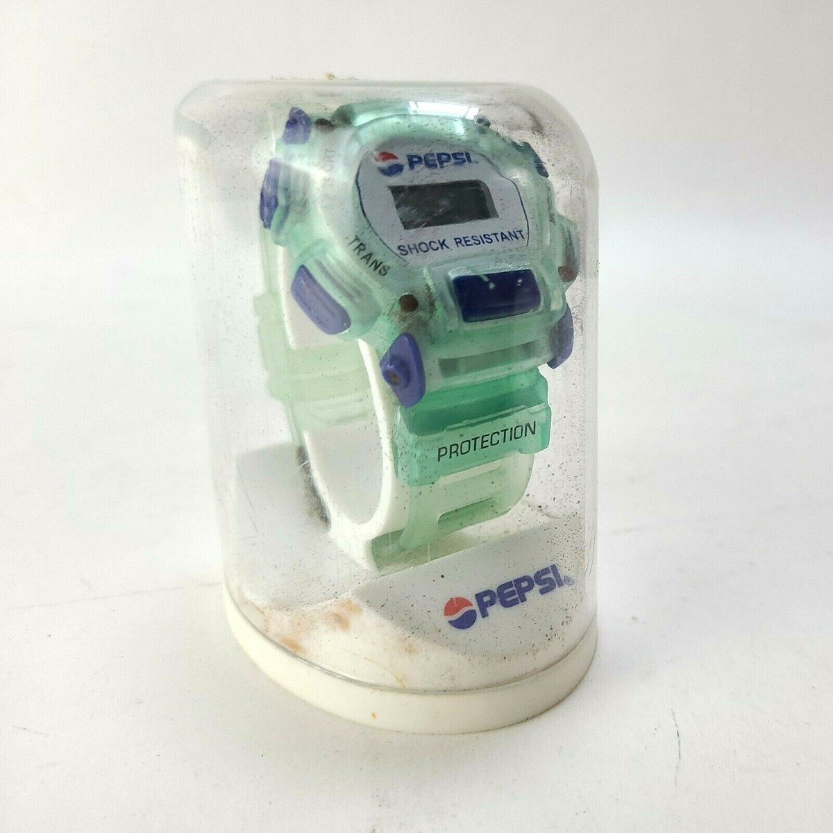 Pepsi Ad Digital Sport Shock Resistant Men Watch Dead Battery Teal