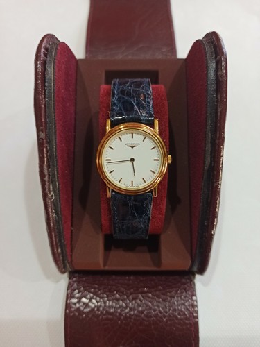 Orologio Longines solo tempo in oro con cinturino in pelle ref 44908 | eBay