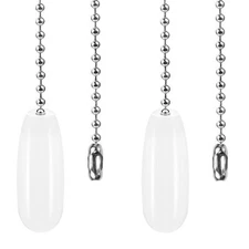 2 PCS Wooden Ceiling Fan Pull Chains 12-Inch Chains Fan Decorative Cord Exten...